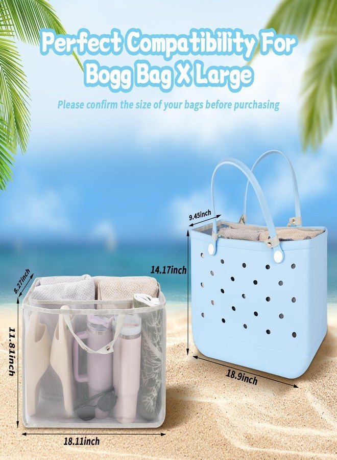 BeadRiver Beach Bag Organizer Lightweight Handbag Organizer for X Large Bag Accessories Inserts Original XL Mesh Insert Divider Pouch - Image 2